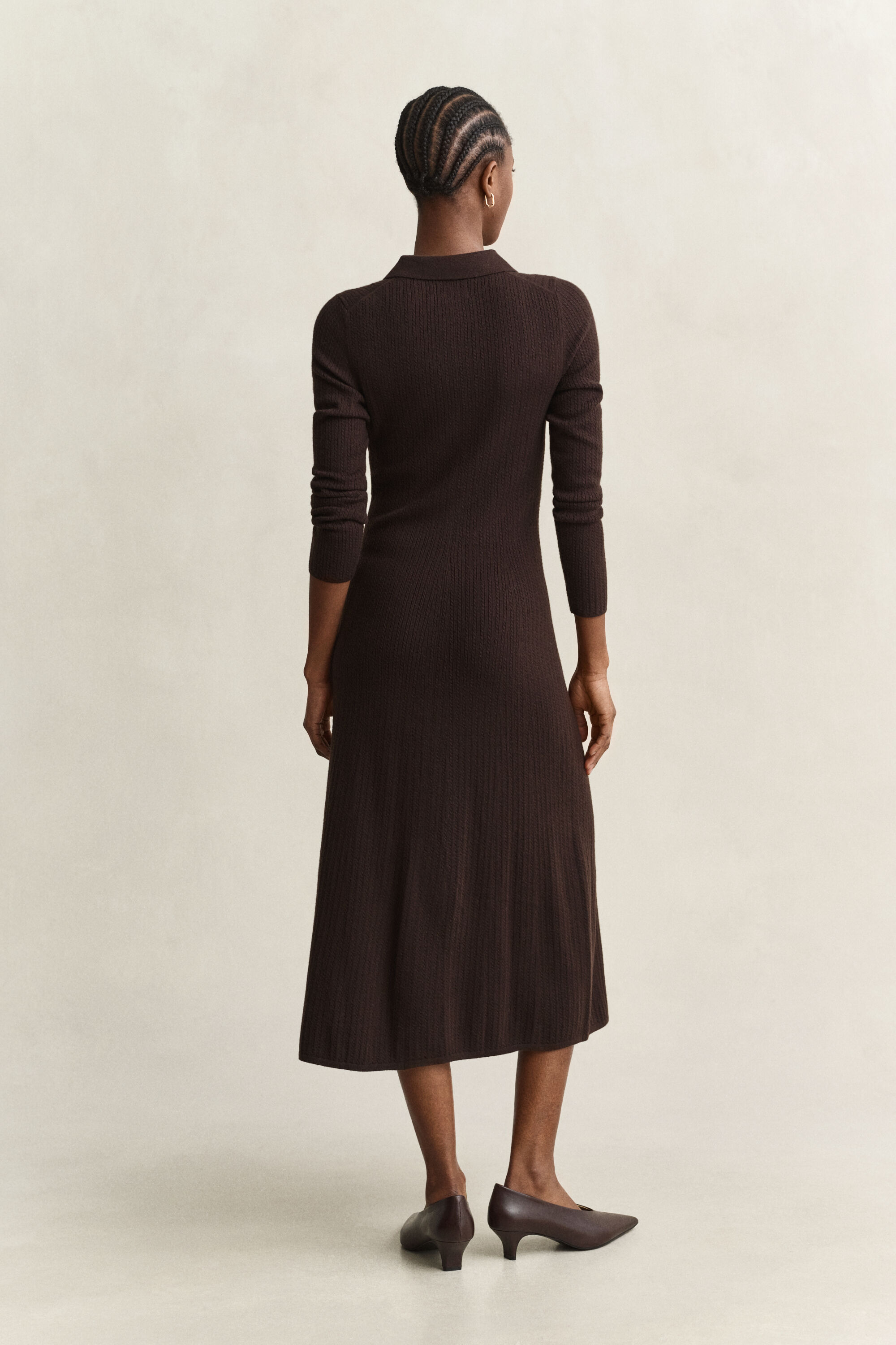 Vestido em malha entrançada