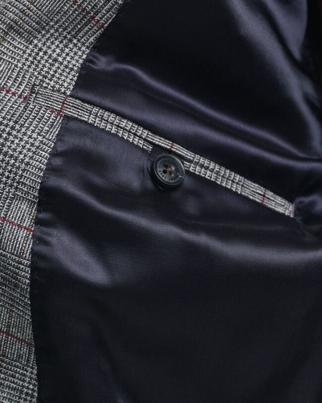 Blazer de fato com padrão de xadrez