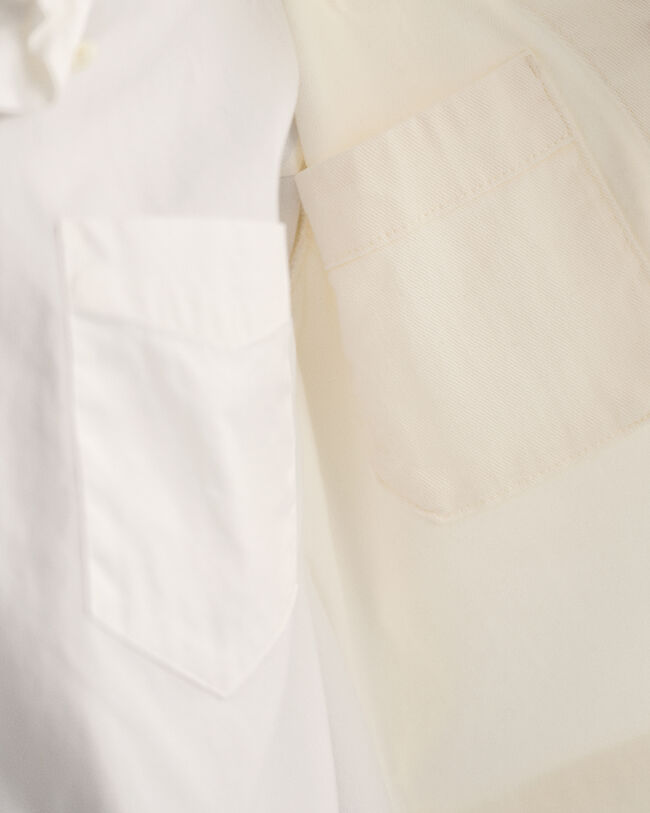 Casaco-camisa em sarja