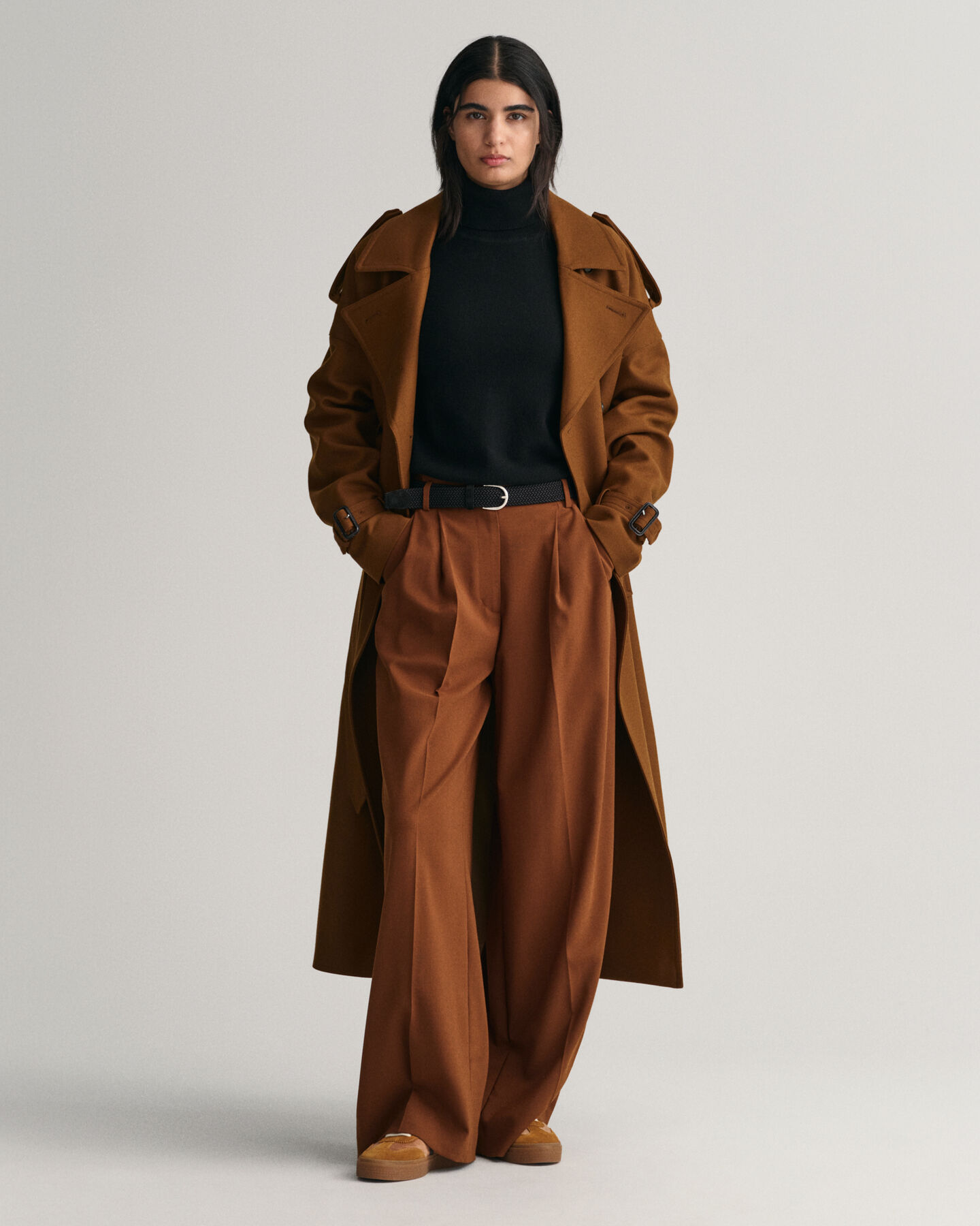 Pulover de gola alta em malha extrafina