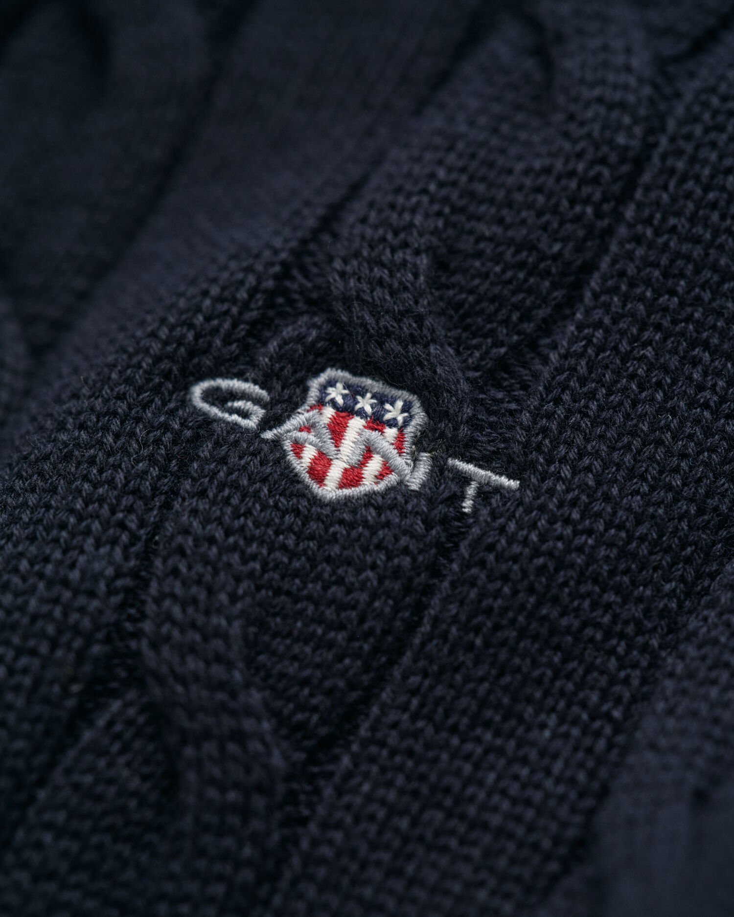 Camisola de malha entrançada de algodão com meio fecho de correr Teens