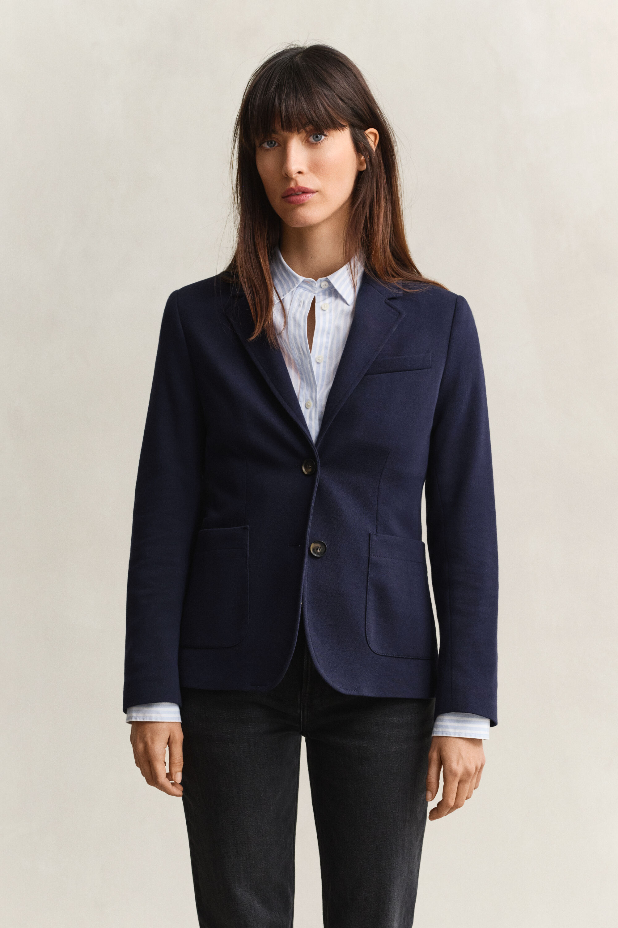 Blazer em algodão piqué