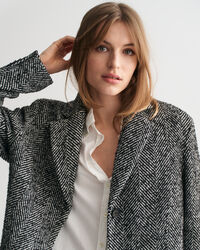 Sobretudo com padr&atilde;o espinha de peixe Heritage