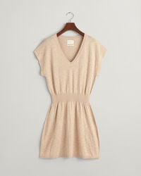 Vestido em mistura de linho