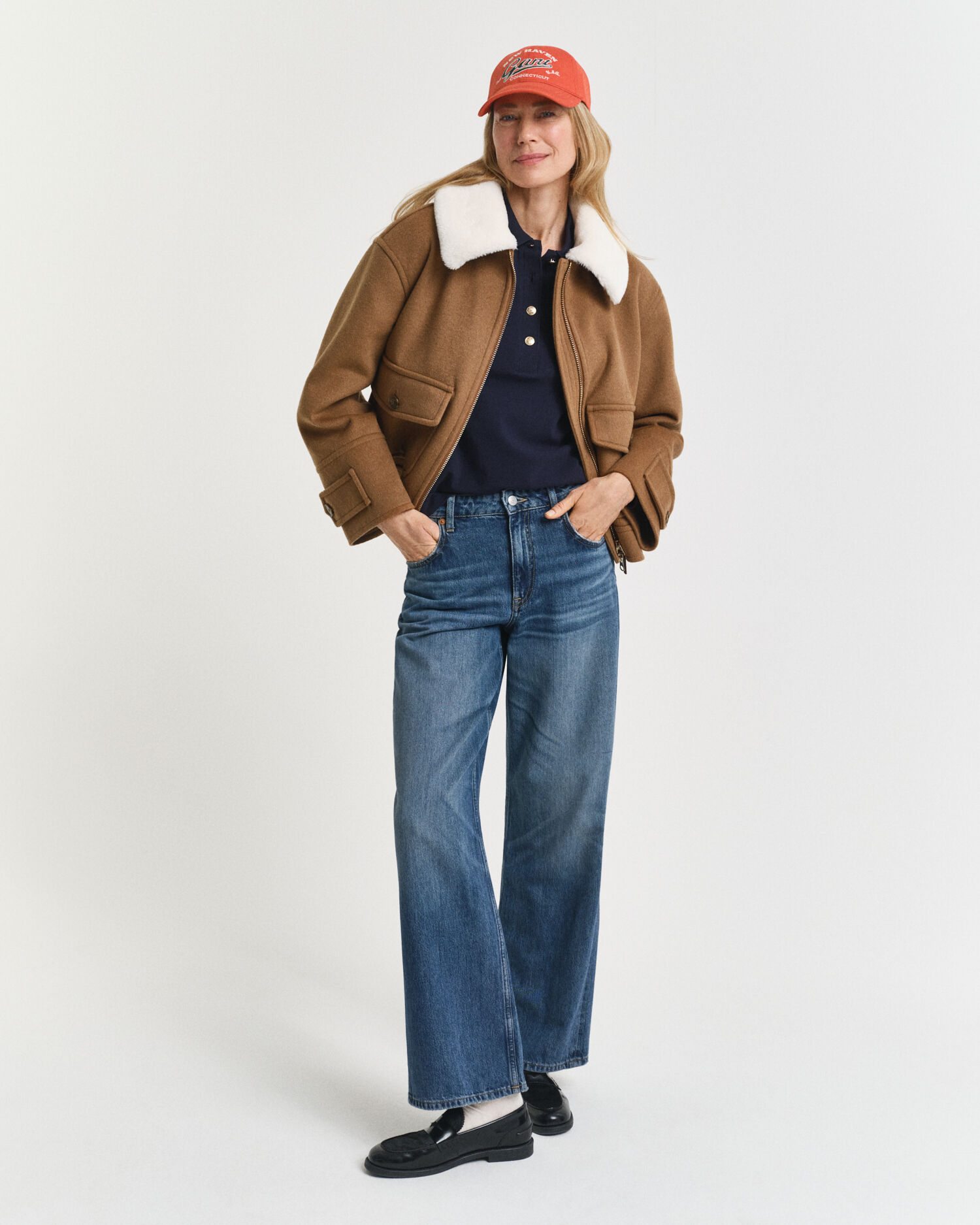 Polo de manga comprida em algodão piqué