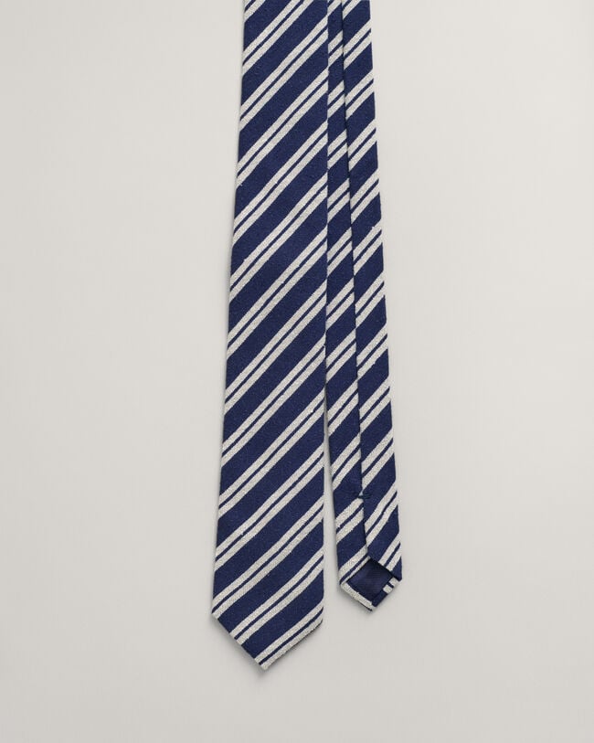 Gravata às riscas Raw Silk
