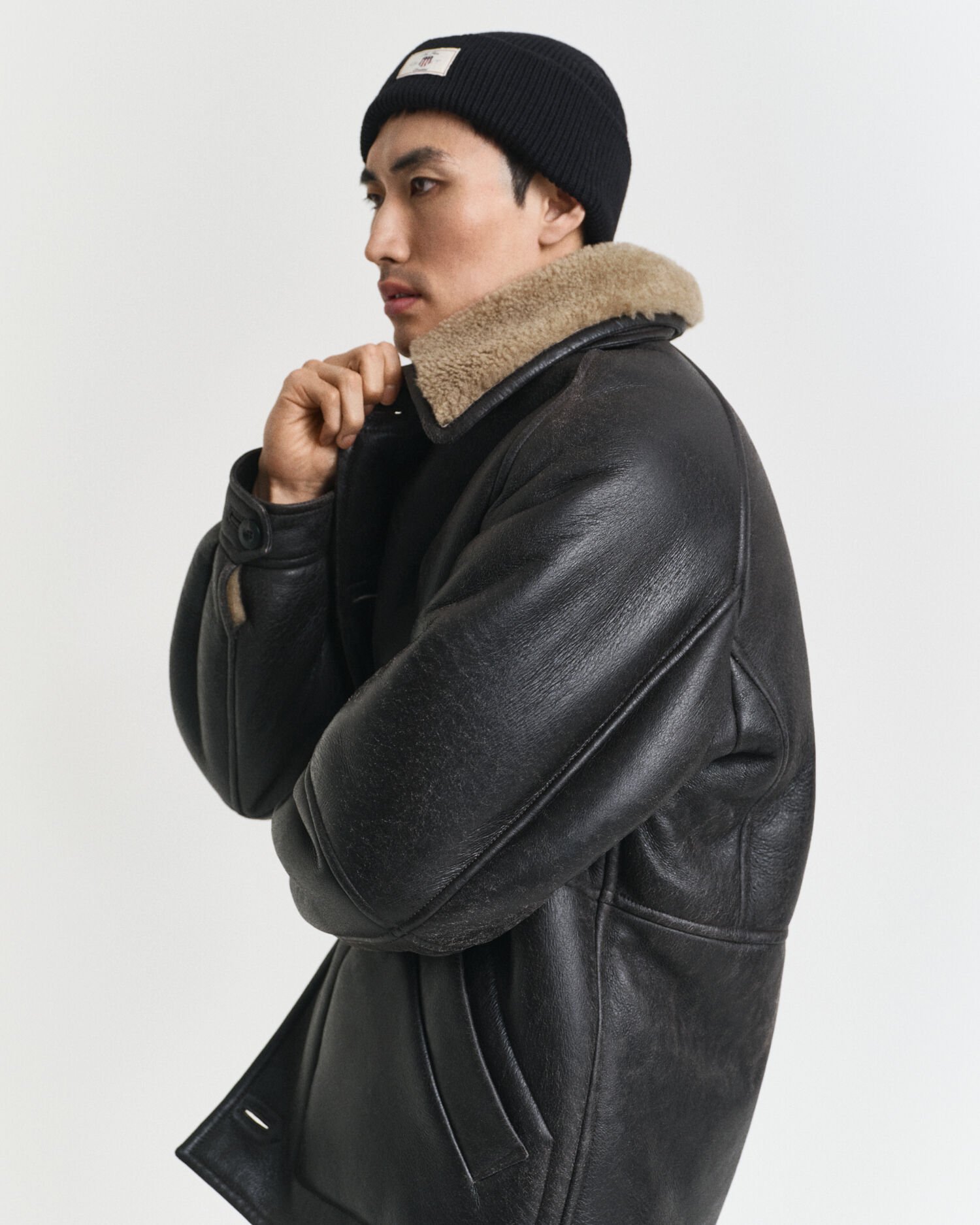 Gorro canelado em mistura de algodão