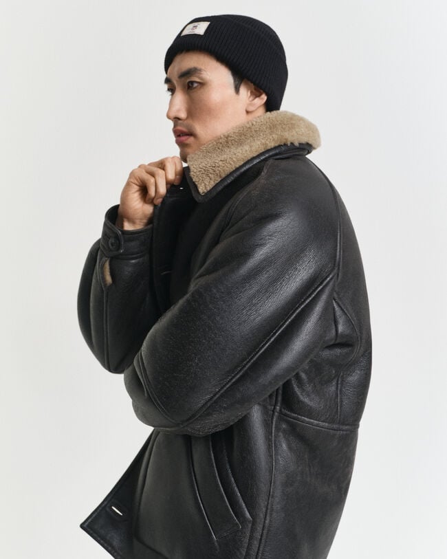 Gorro canelado em mistura de algodão