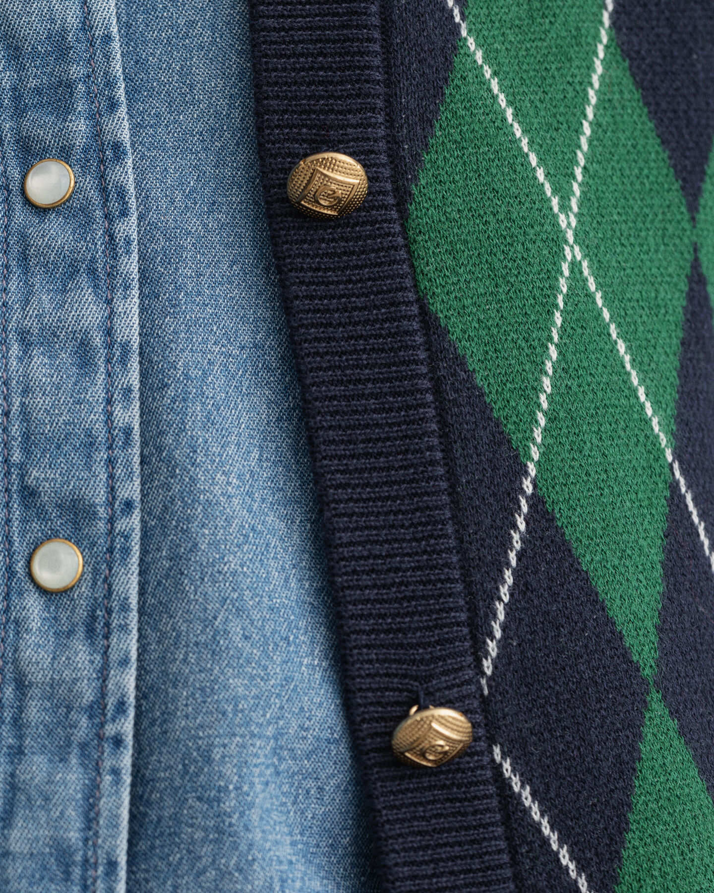 Casaco de malha Argyle