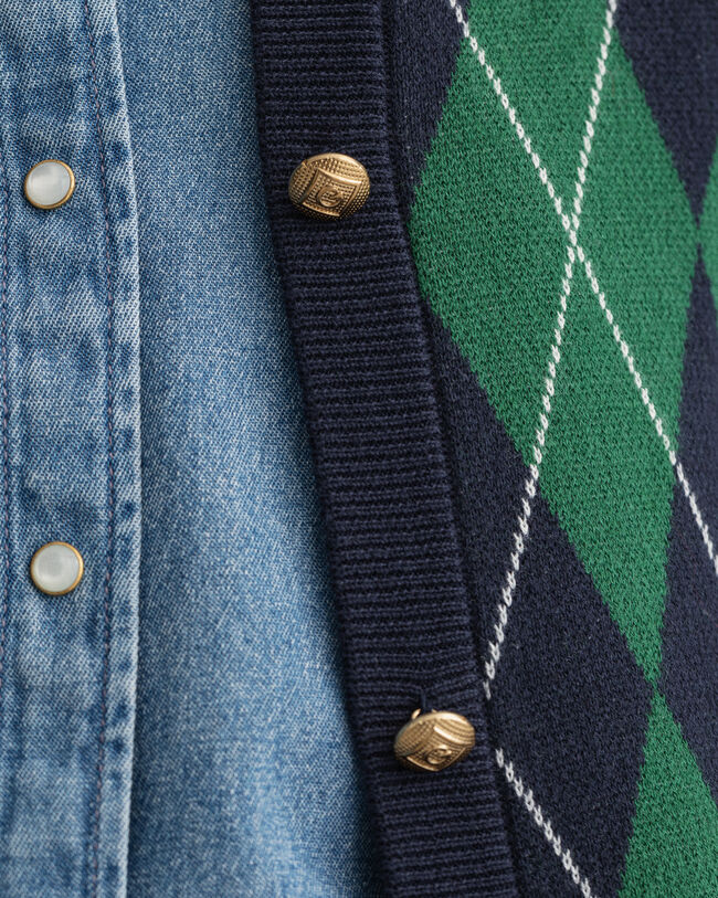 Casaco de malha Argyle