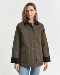 Casaco rústico em algodão com acabamento encerado