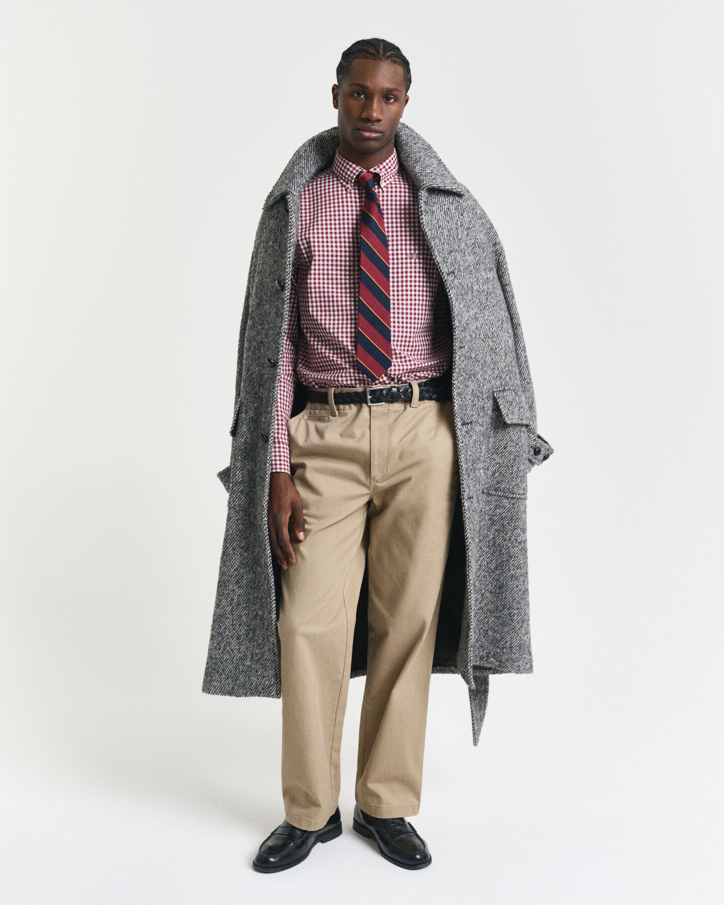 Camisa em popelina gingham Classic regular fit