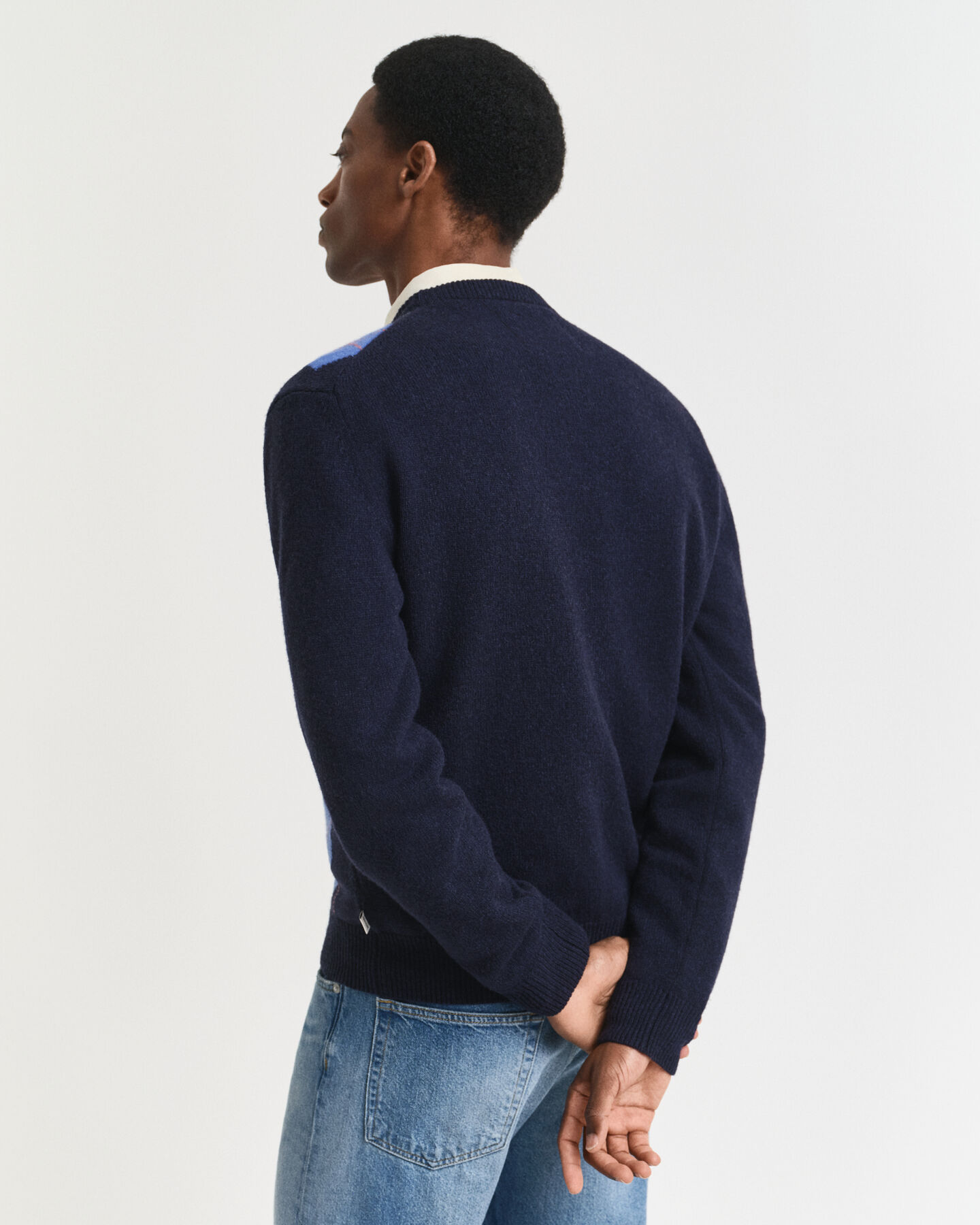 Camisola com decote redondo Argyle