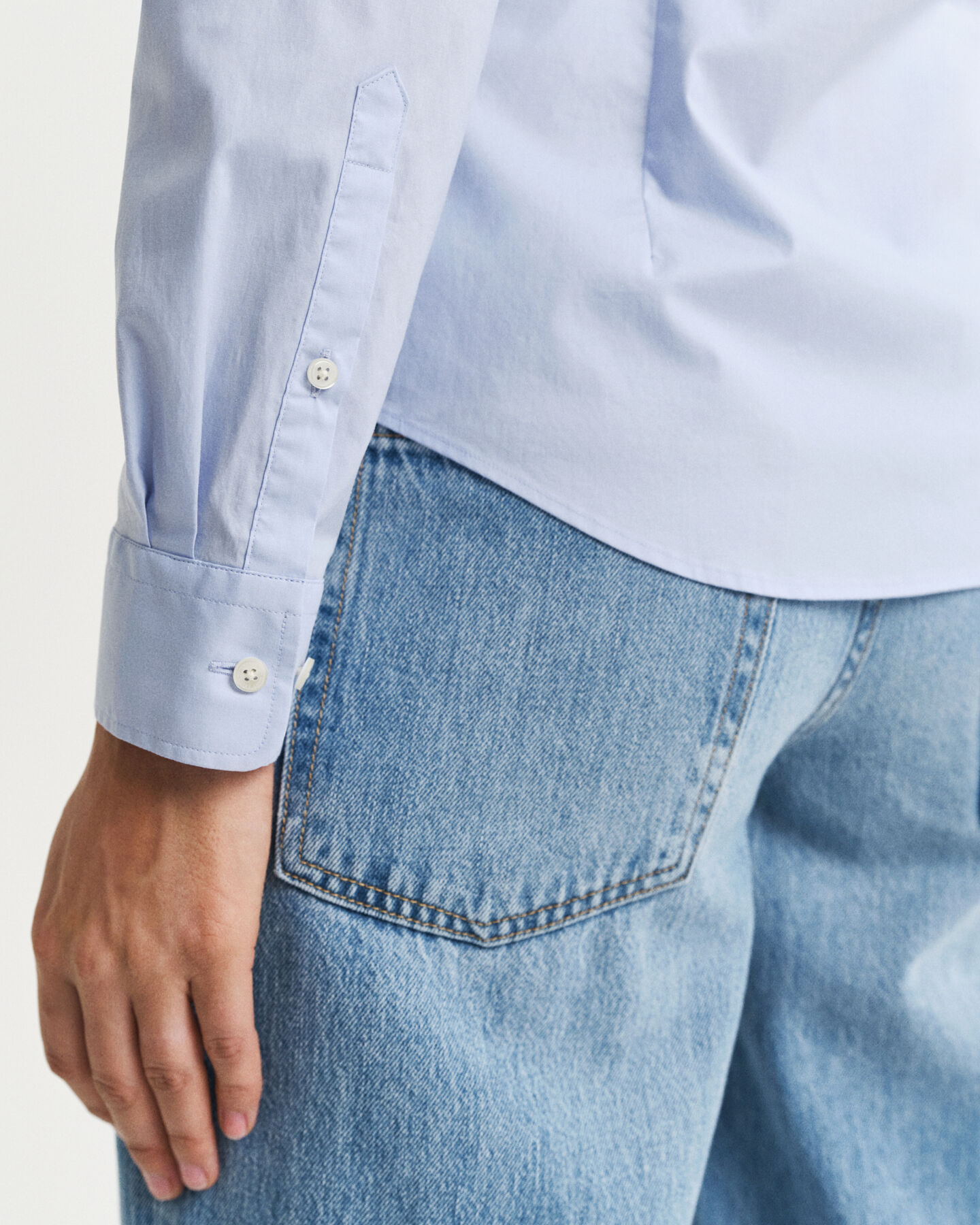 Camisa em popelina slim fit