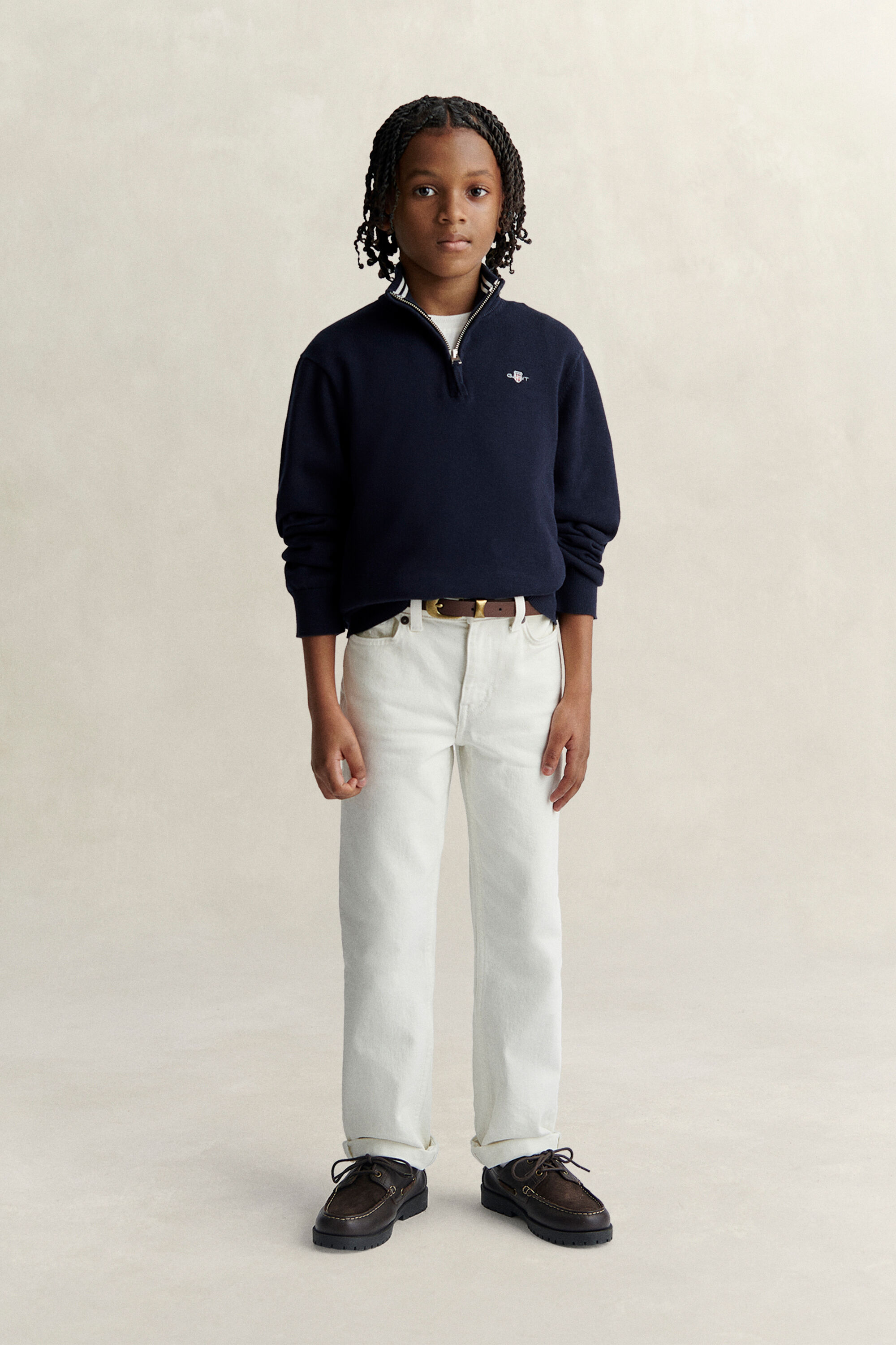 Camisola de malha com meio fecho de correr Teen Boys