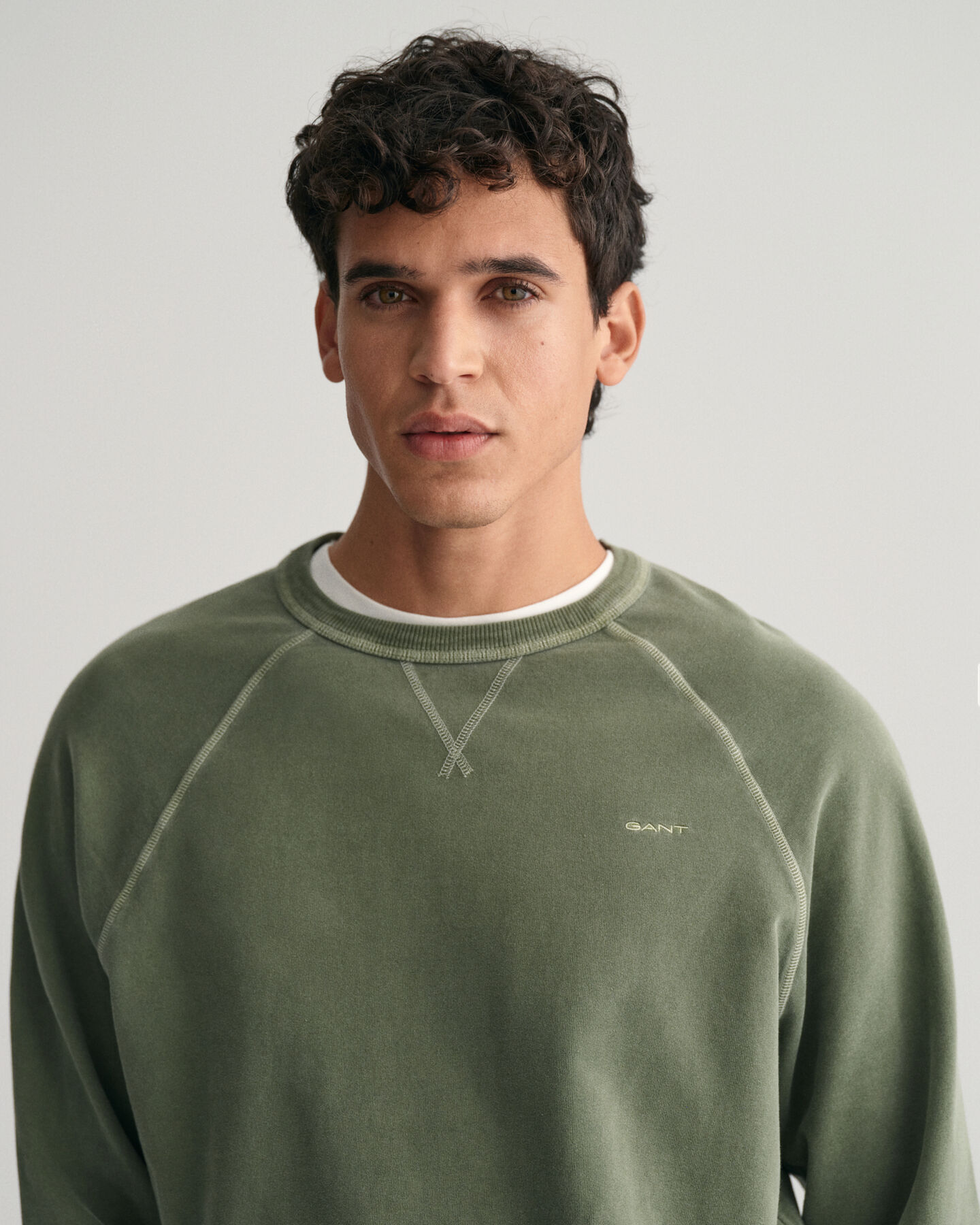 Sweatshirt com decote redondo Sunfaded
