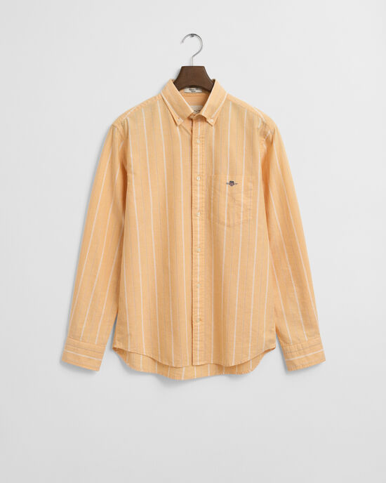 Camisa Oxford clássica às riscas regular fit