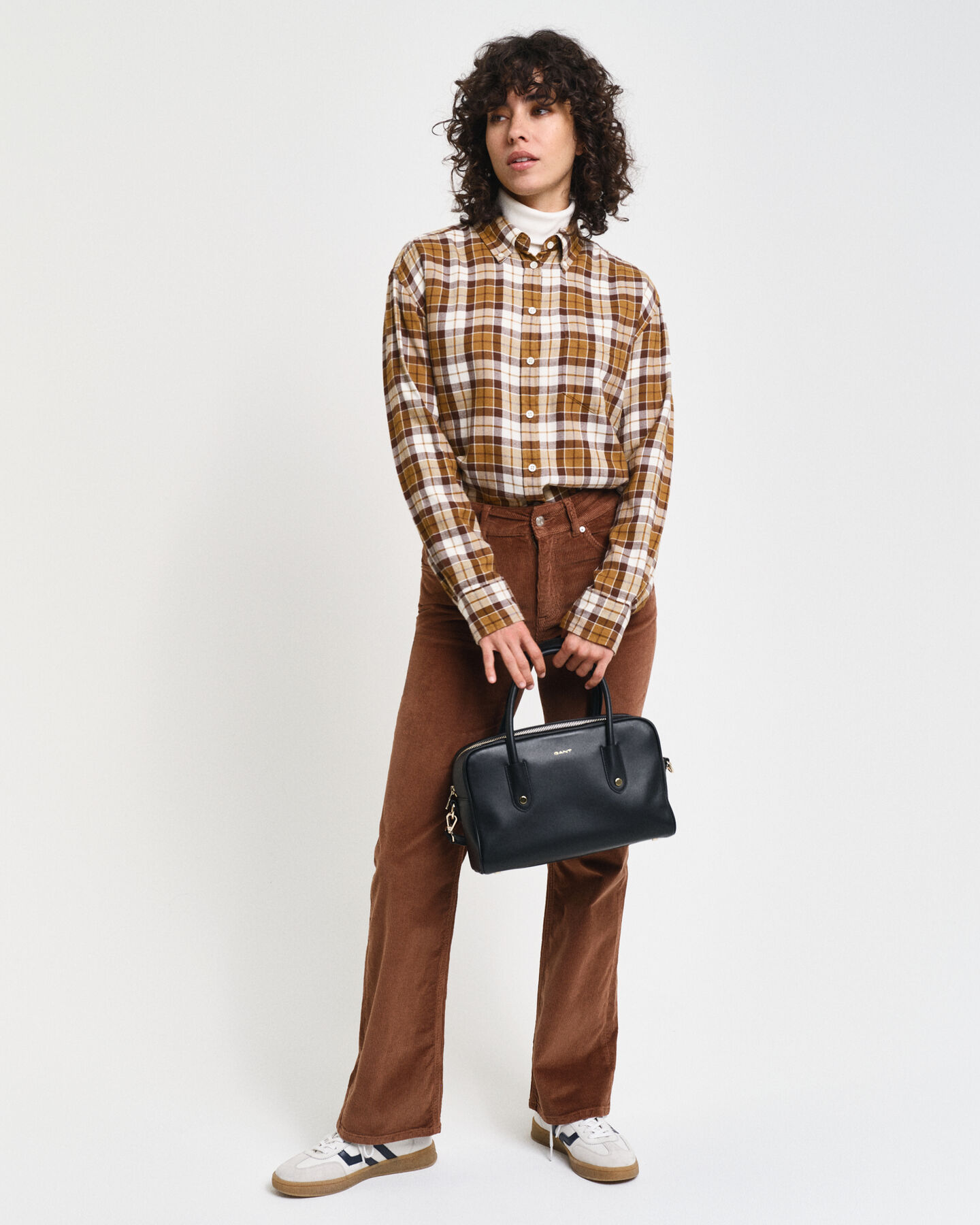 Camisa de flanela com padrão de xadrez relaxed fit