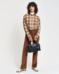 Camisa de flanela com padrão de xadrez relaxed fit