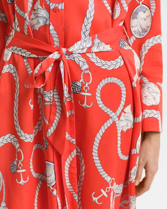 Vestido-camisa Sailing Print