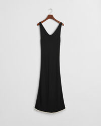 Vestido de al&ccedil;as em malha canelada