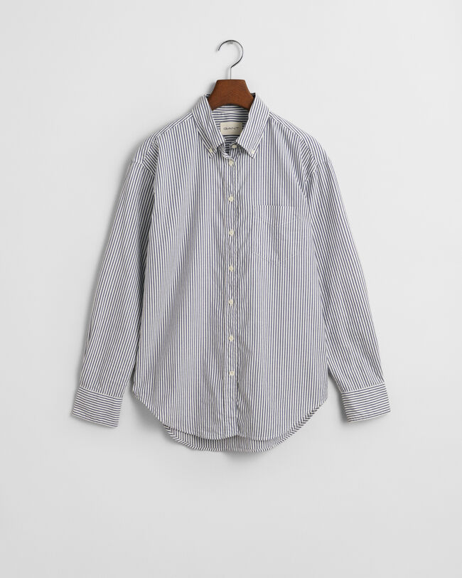 Camisa Luxury Oxford às riscas relaxed fit