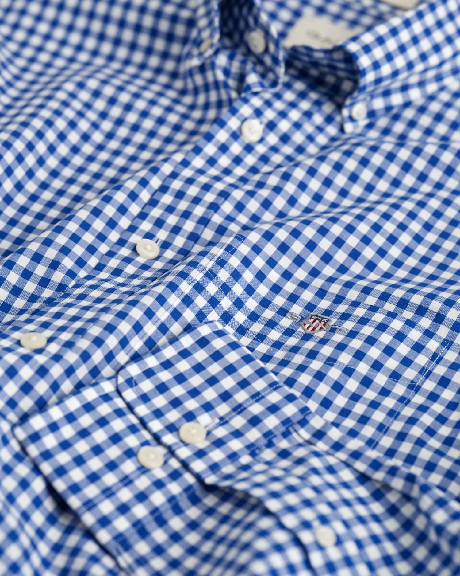 Camisa em popelina gingham Classic regular fit