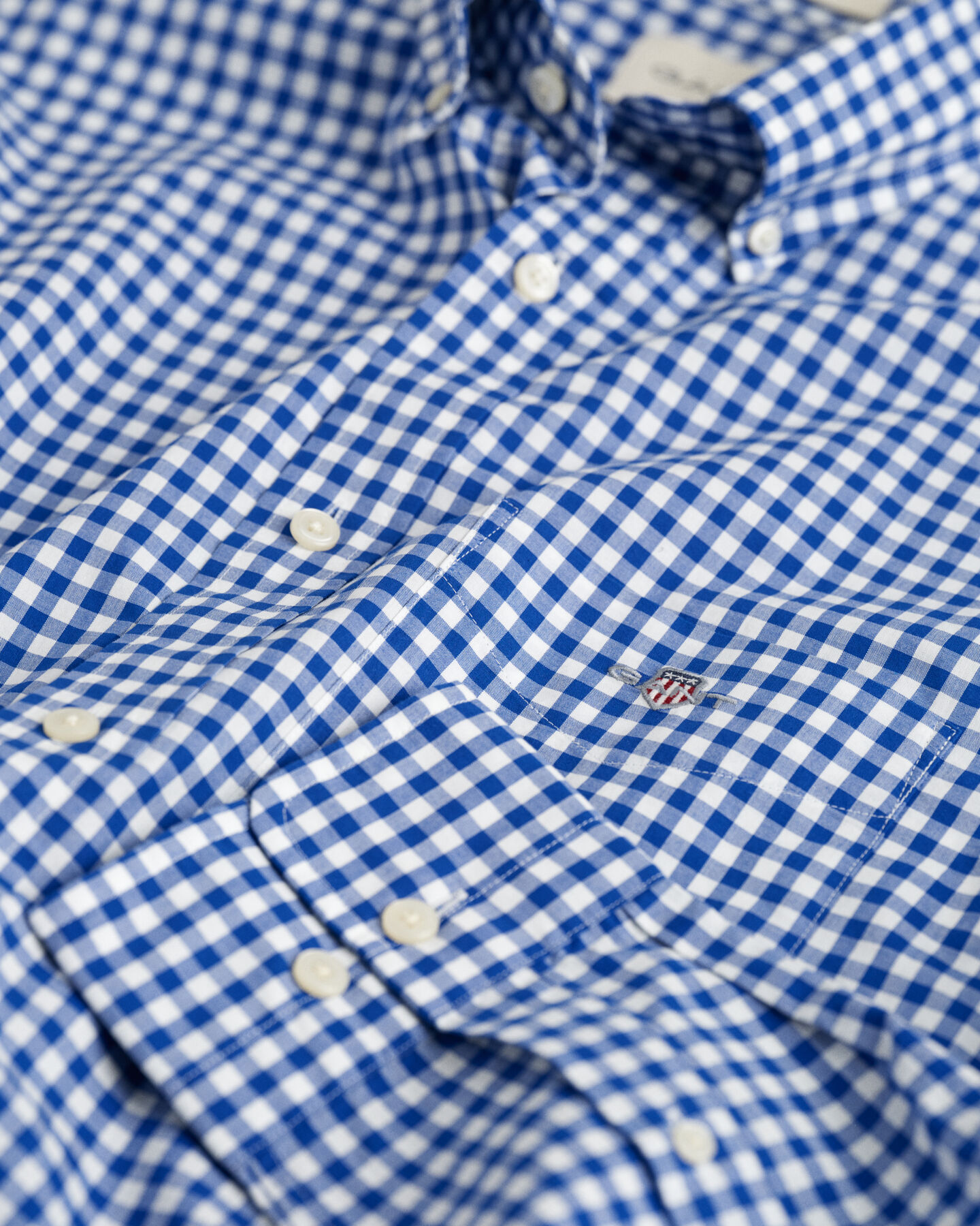 Camisa em popelina gingham Classic regular fit
