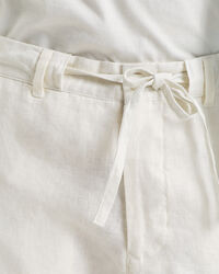 Calças de linho com cordão relaxed fit