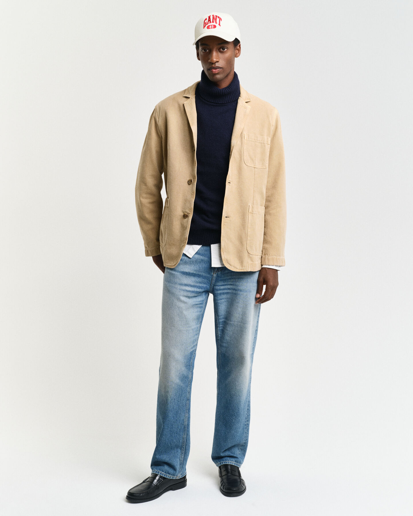 Camisola de gola alta em mistura de lã