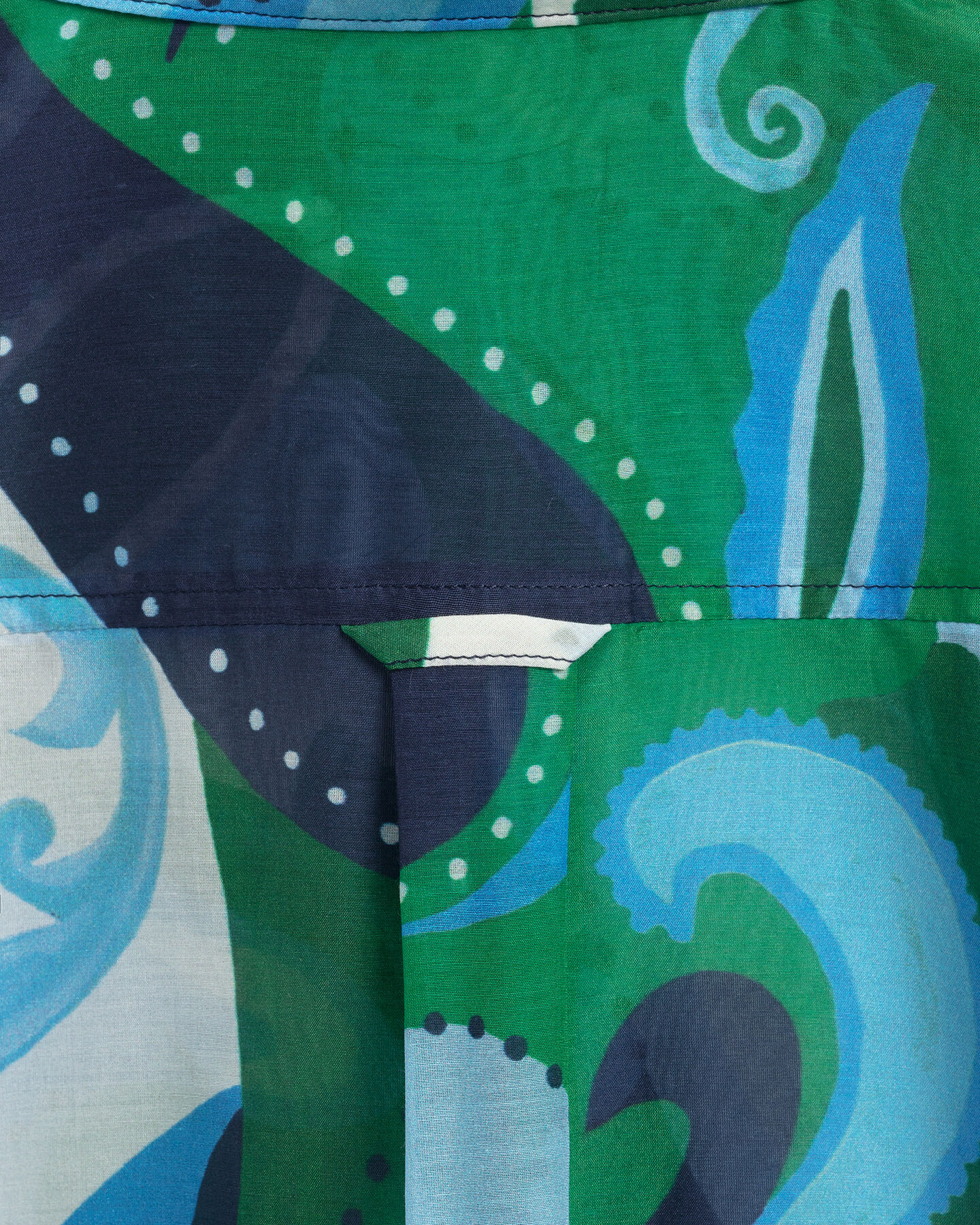 Camisa de seda de algodão com padrão paisley regular fit