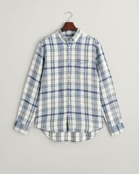 Camisa de linho madras regular fit