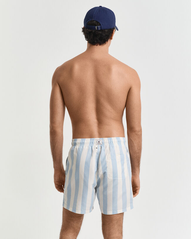 Calções de banho às riscas em bloco