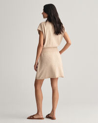 Vestido em mistura de linho