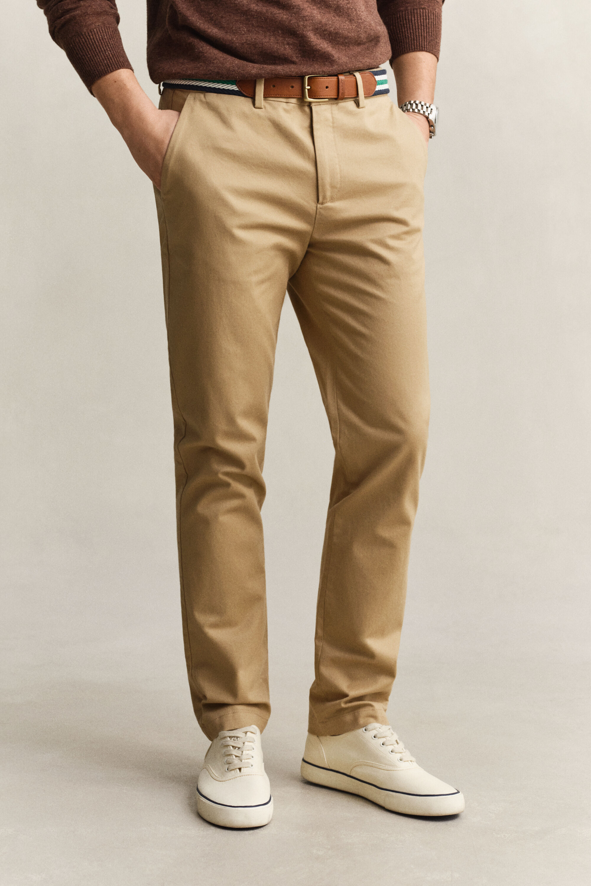 Calças chino elegantes slim fit