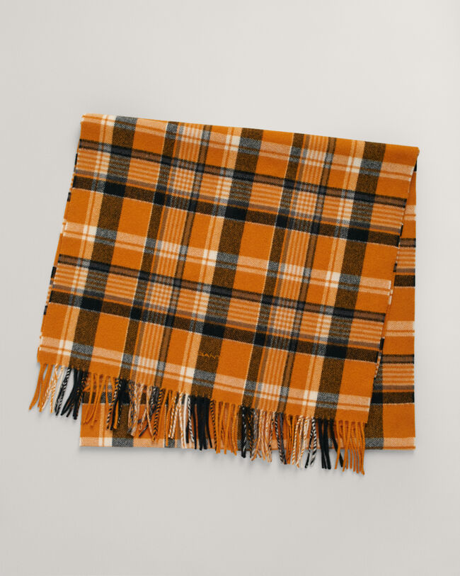 Cachecol com padrão de xadrez