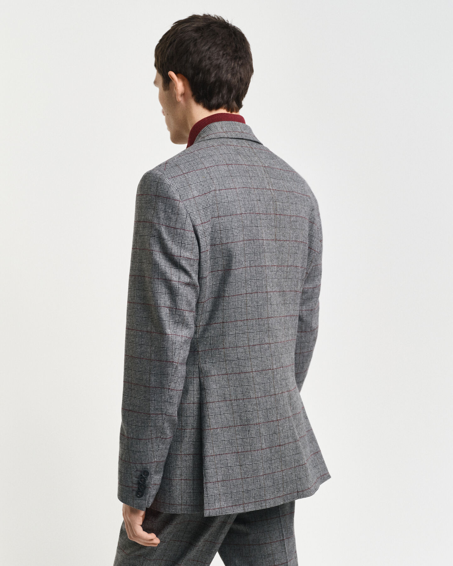 Blazer de fato com padrão de xadrez