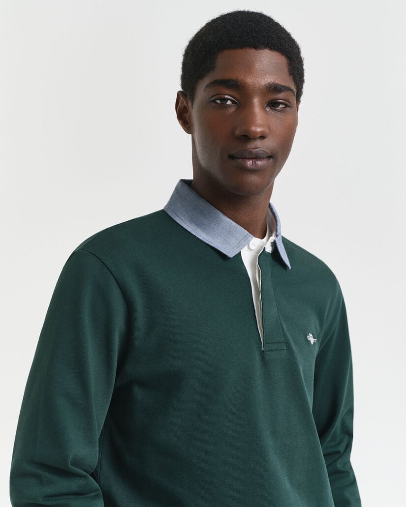 Heavy Rugger com colarinho em chambray