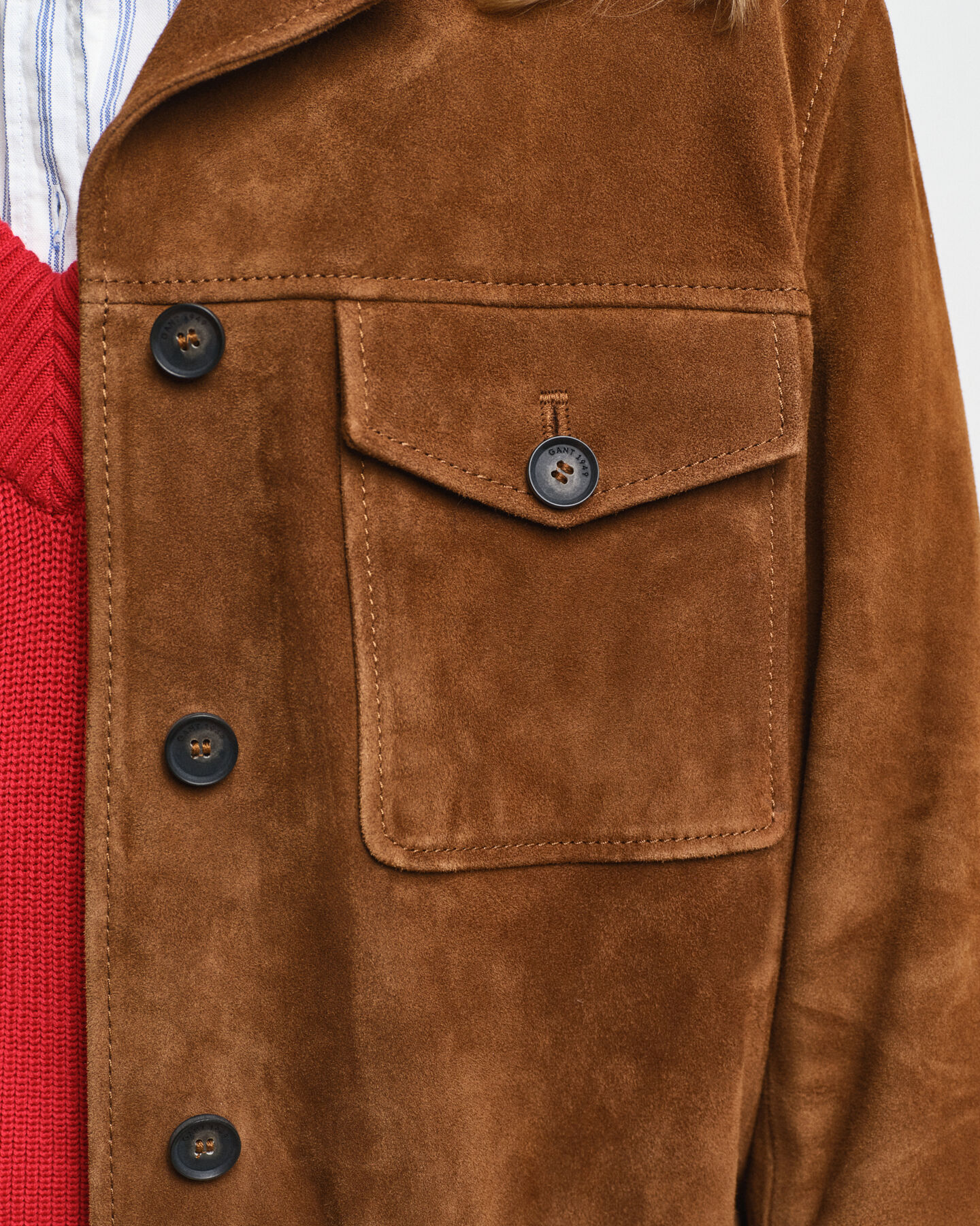 Blazer em camurça relaxed fit