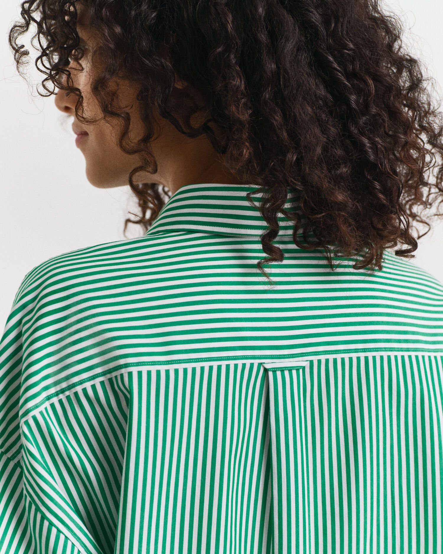 Camisa em popelina às riscas Classic oversized