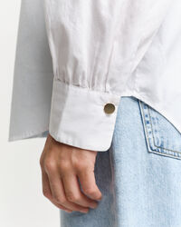 Camisa em popelina com mangas volumosas relaxed fit