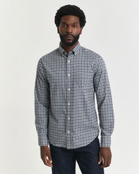 Camisa em sarja gingham regular fit