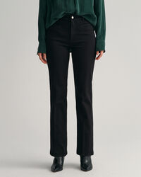 Calças de ganga evasê coloridas