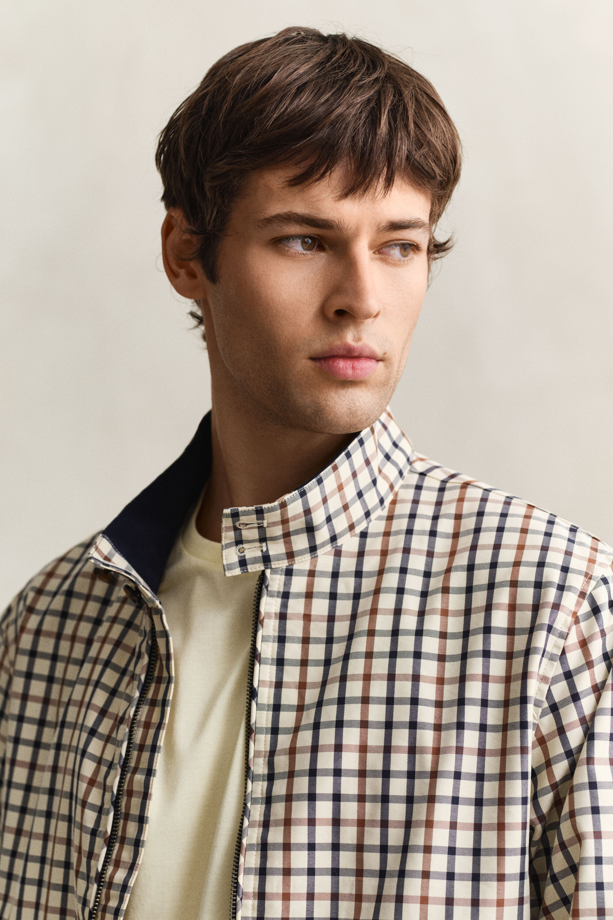 Casaco Harrington em mistura de algodão