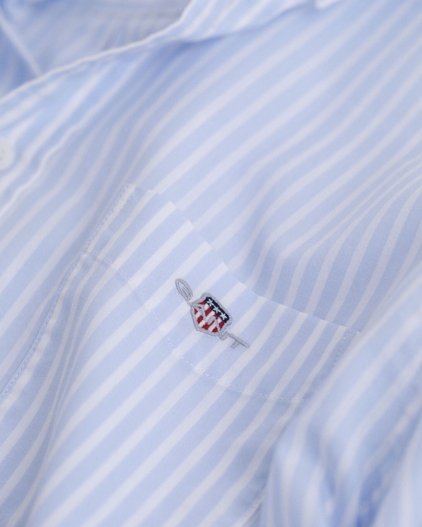 Camisa em popelina &agrave;s riscas Shield Teens