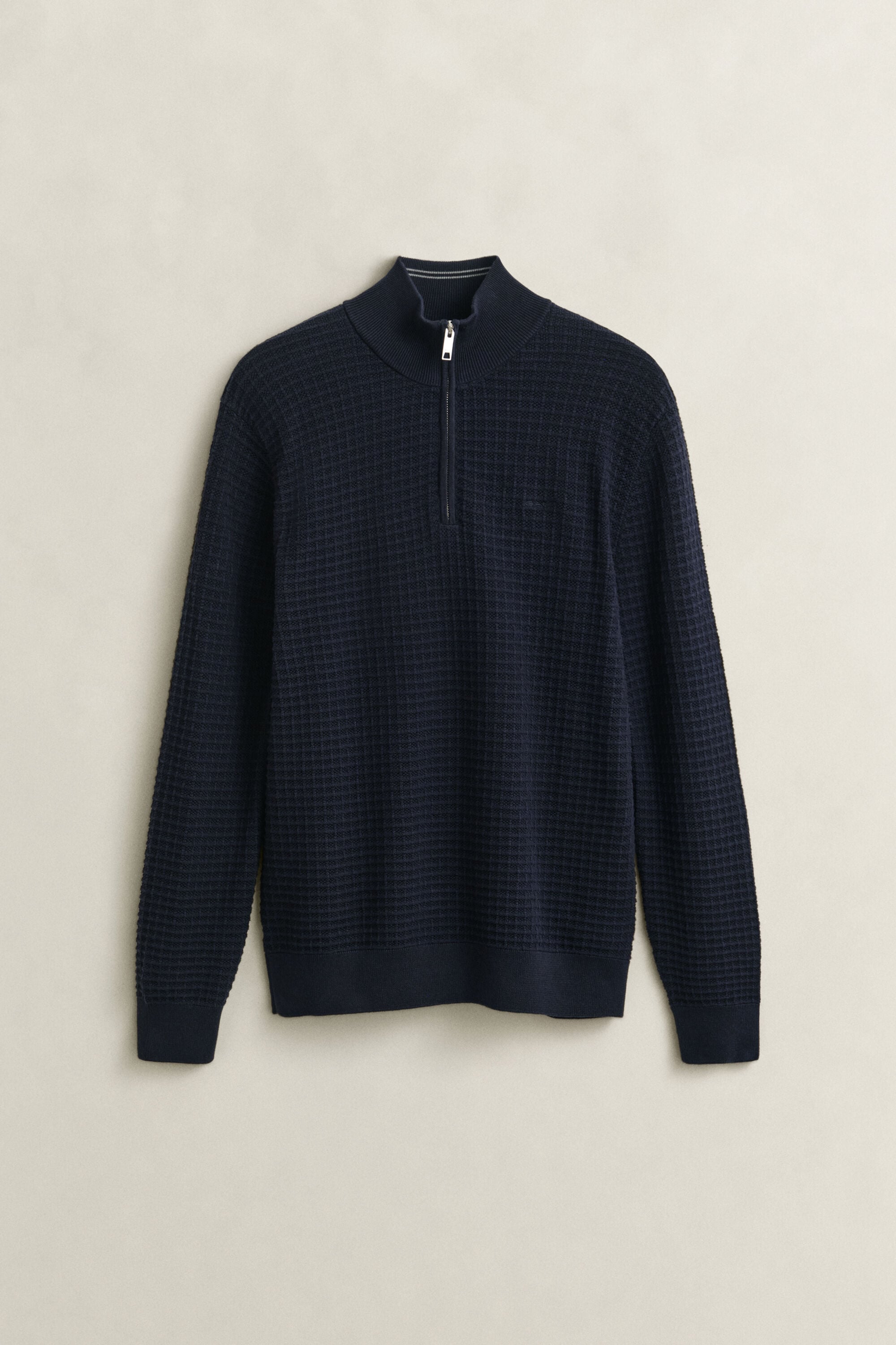 Sweatshirt de malha com meio fecho Textured
