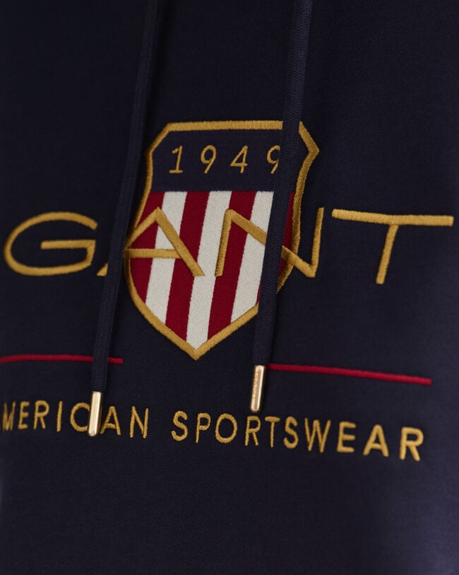 Vestido com capuz Archive Shield