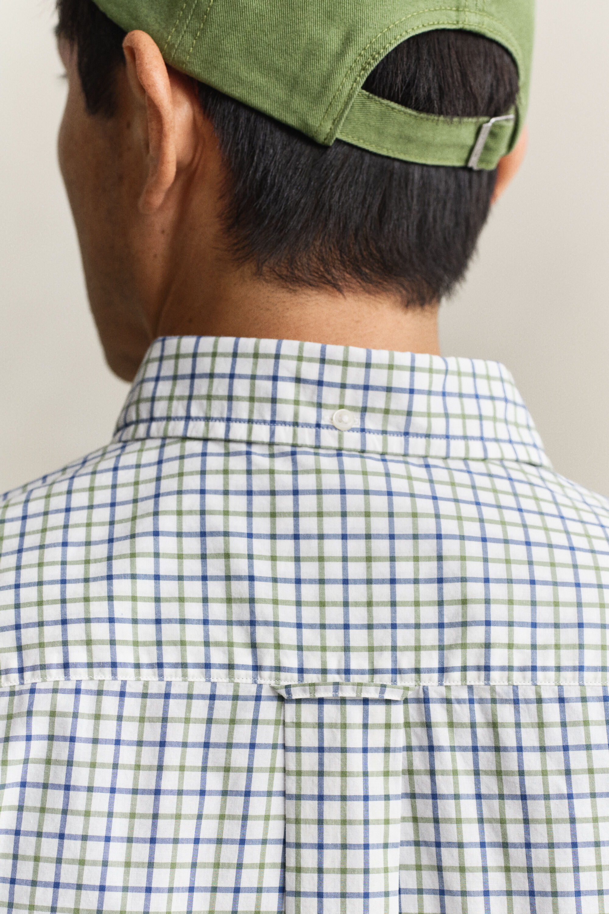 Camisa em popelina com padrão de xadrez Classic