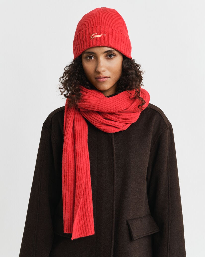 Conjunto de oferta com gorro e cachecol Script