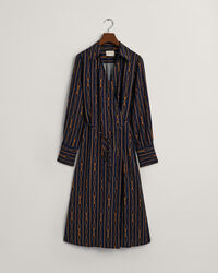 Vestido de trespasse às riscas Rope regular fit